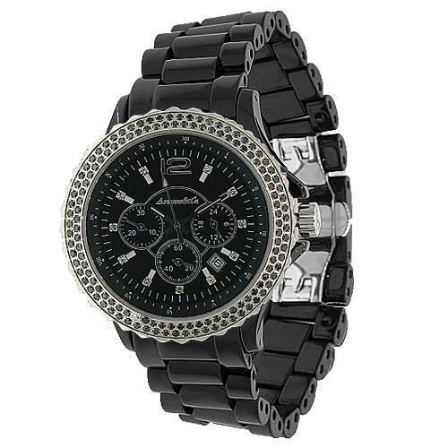 Mens watch with black diamonds Clearance