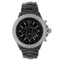Thumbnail for Avianne&Co Mens Ceramic Stainless Steel Black Chrono Diamond Watch 2.32 Ctw