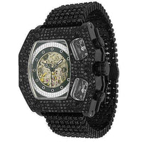 Thumbnail for Avianne&Co. Mens Jamison Collection Black Diamond Watch 14.50 Ctw
