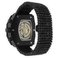 Thumbnail for Avianne&Co. Mens Jamison Collection Black Diamond Watch 14.50 Ctw