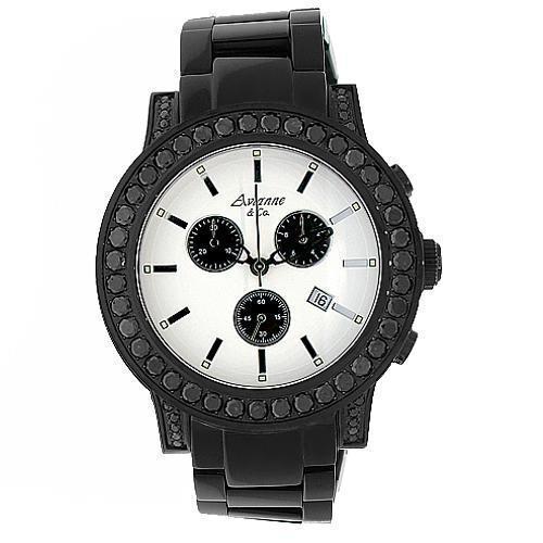 Avianne&Co Mens King Collection Diamond PVD Watch 9.52 Ctw