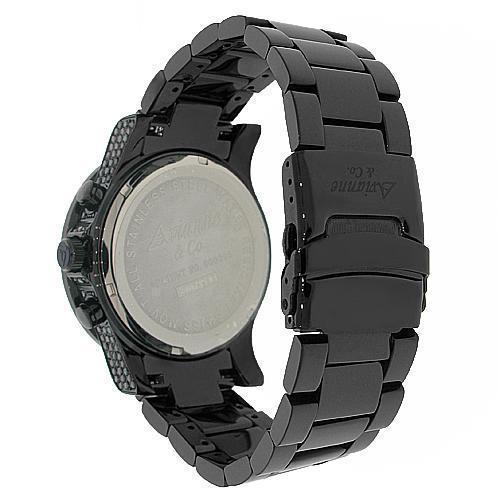Avianne&Co Mens King Collection Diamond PVD Watch 9.52 Ctw