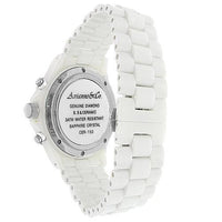Thumbnail for Avianne&Co Unisex Ceramic Stainless Steel White Chrono Diamond Watch 1.60 Ctw