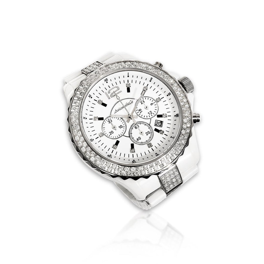 White Cermic Avianne & Co White Ceramic Diamond Watch
