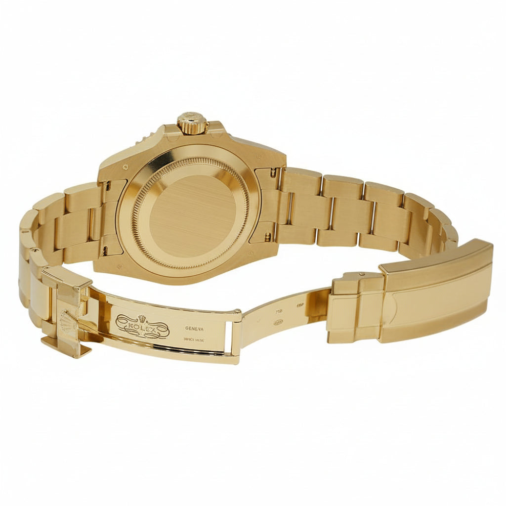 Rolex Submariner 40MM Date Black Dial 18K Yellow Gold Watch 116618LN
