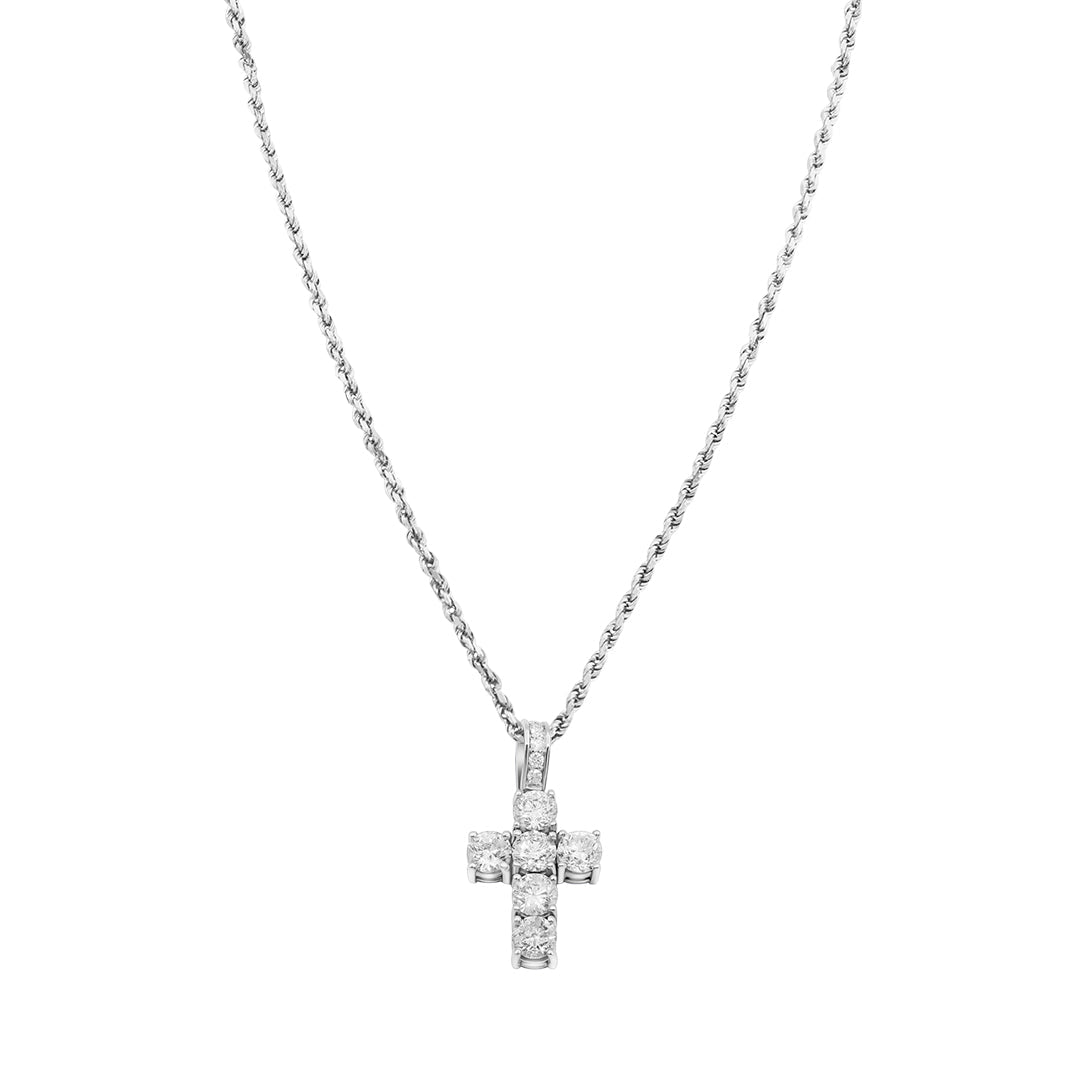 White Gold and Diamond Cross