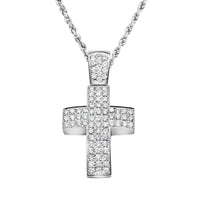Thumbnail for White Gold & Diamond Cross Pendant