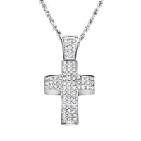 Thumbnail for White Gold & Diamond Cross Pendant