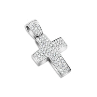 Thumbnail for White Gold & Diamond Cross Pendant
