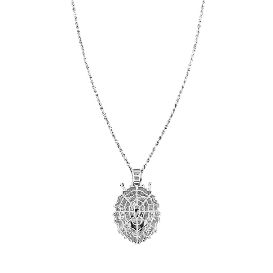 White Gold & Diamond Lion Face Pendant