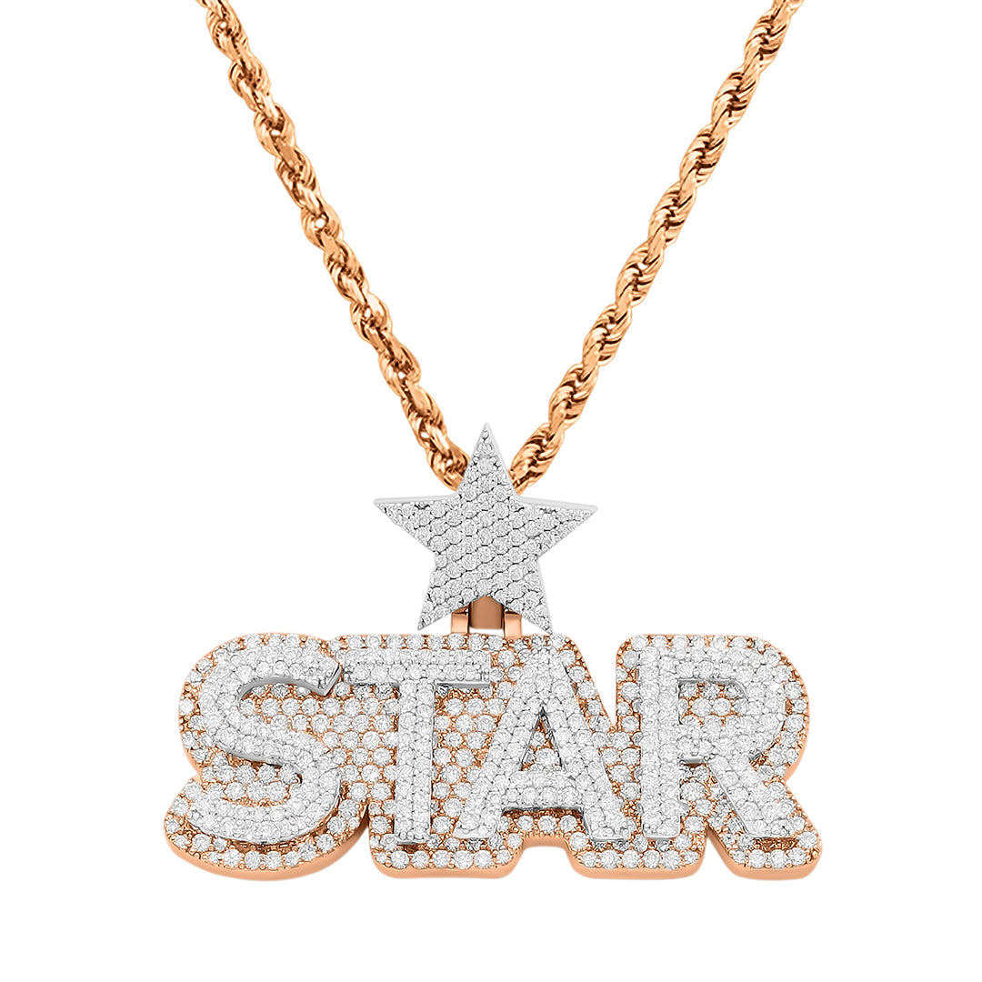 White Gold & Diamond  "Star" Pendant