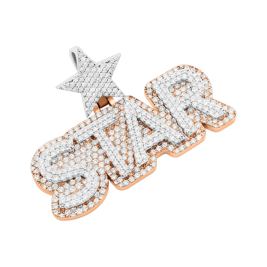 White Gold & Diamond  "Star" Pendant