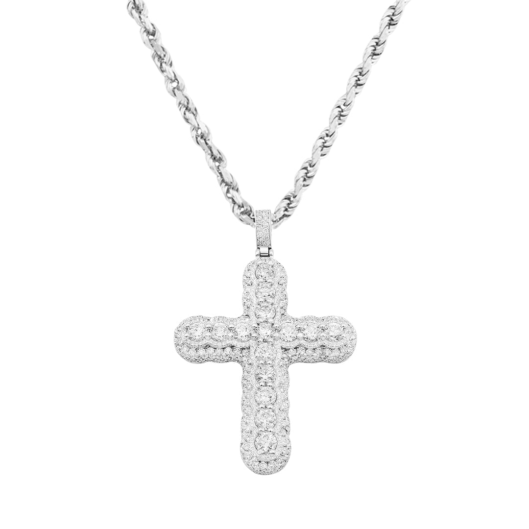 18K White Gold & Diamonds Iced Out Pendant 13.7ctw – Avianne Jewelers