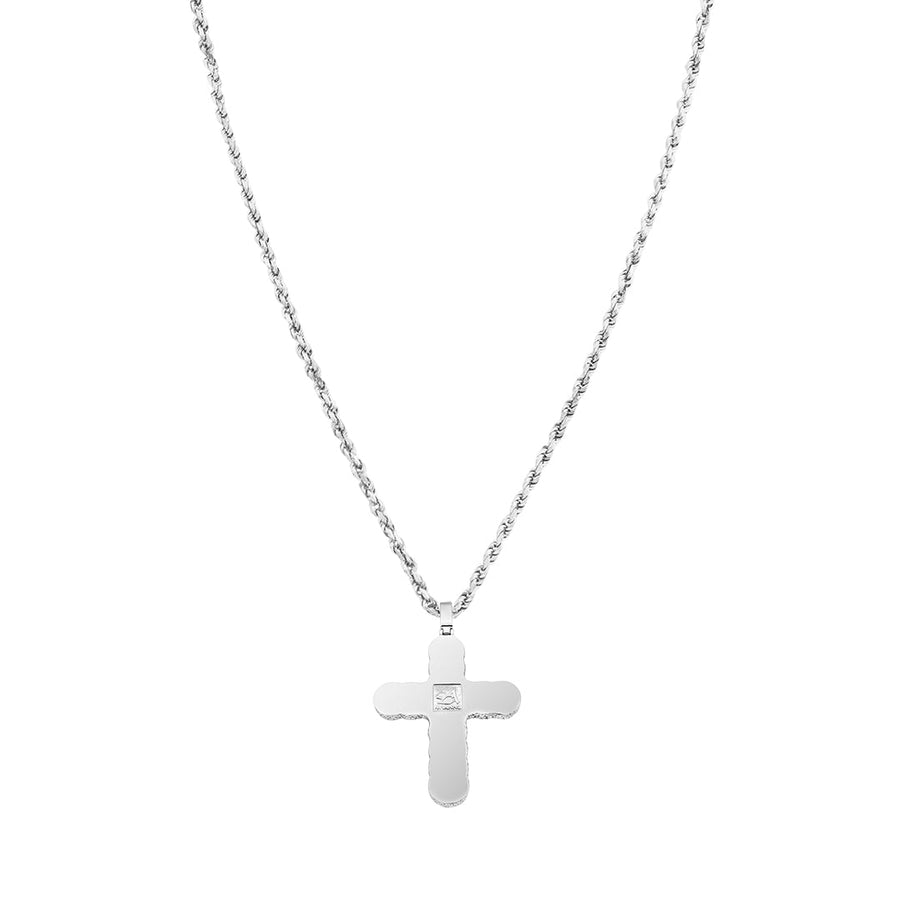 White Gold & Diamonds Iced Out Pendant