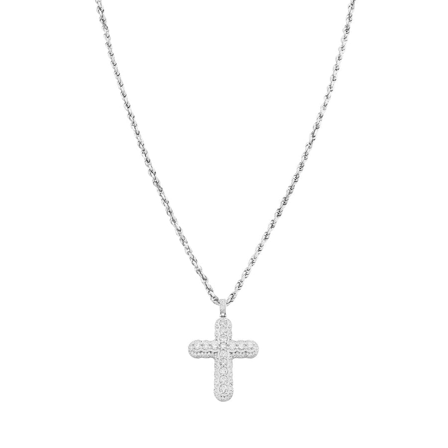White Gold & Diamonds Iced Out Pendant