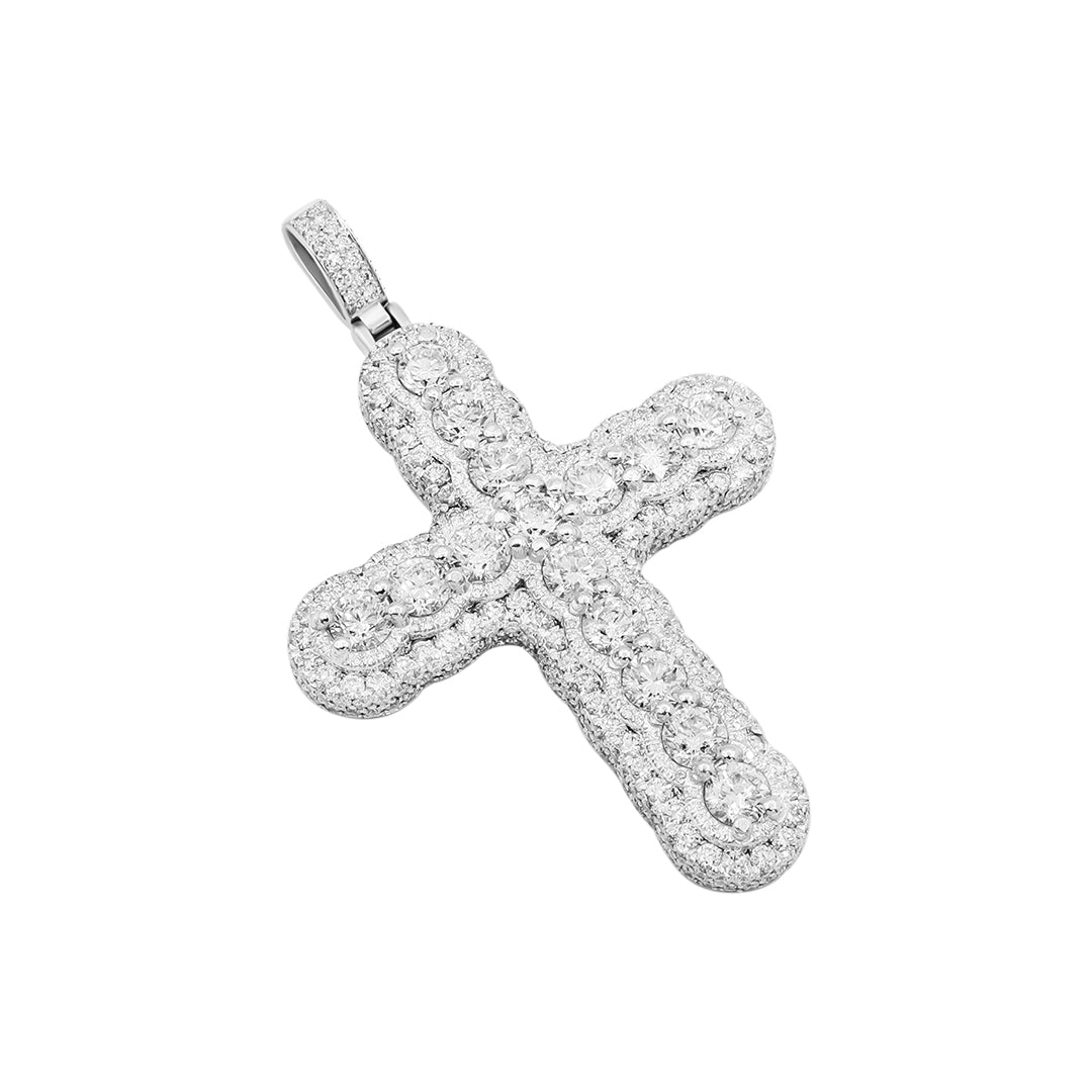 White Gold & Diamonds Iced Out Pendant
