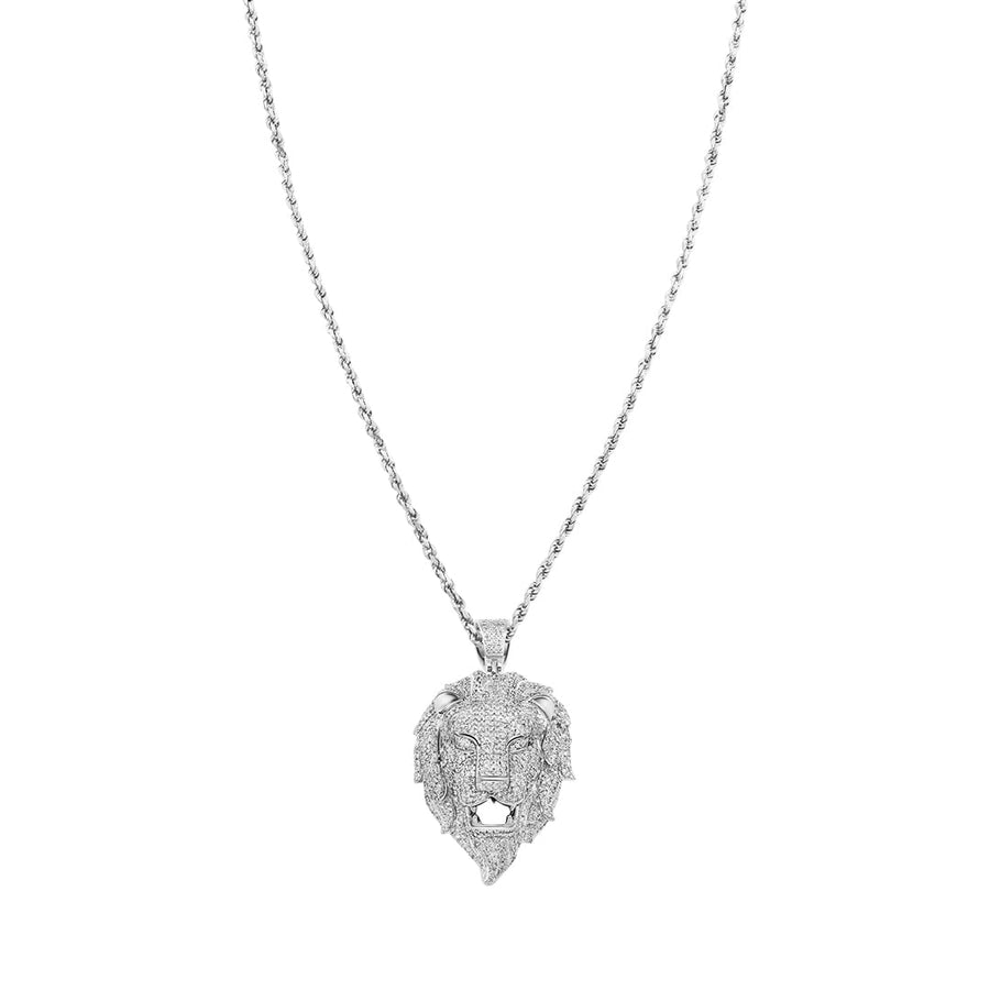 White Gold Lion Pendant