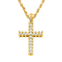 Thumbnail for Yellow Gold & Diamond Cross Pendant
