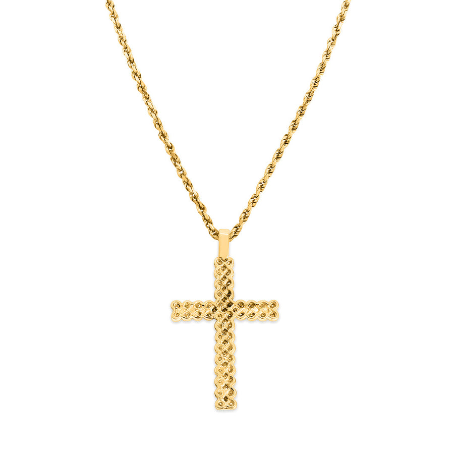 Yellow Gold & Diamond Cross Pendant