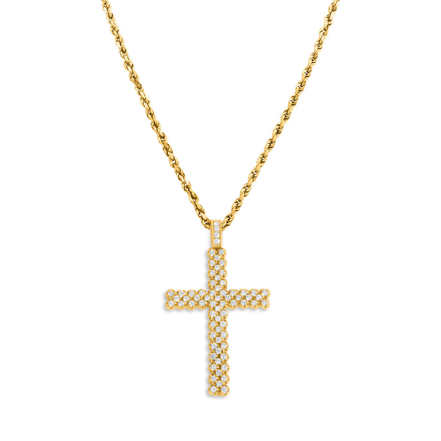 Yellow Gold & Diamond Cross Pendant