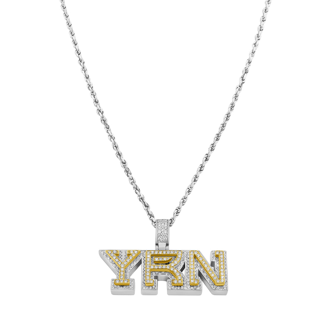 "YRN" 3 Letter Diamond Name Plate