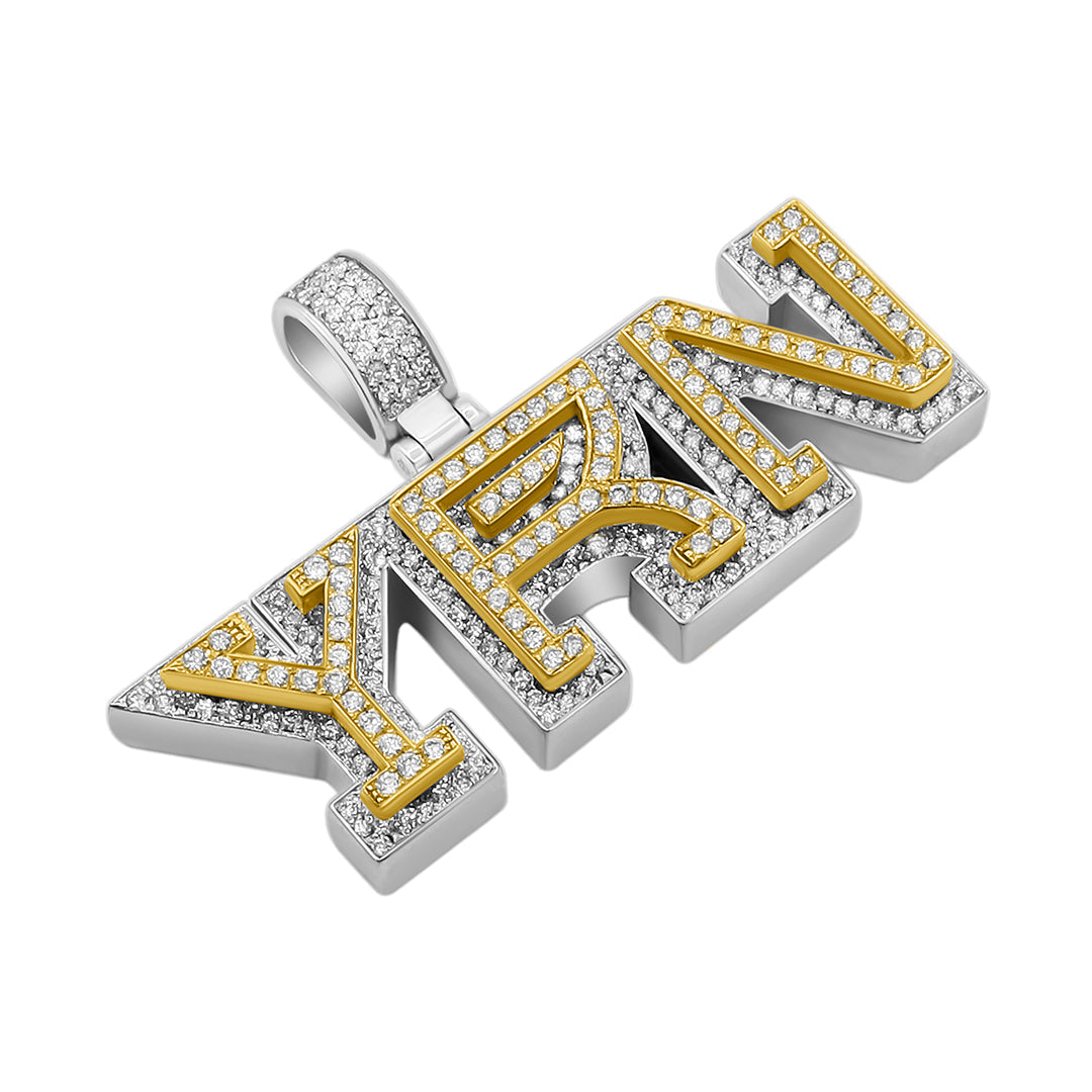 "YRN" 3 Letter Diamond Name Plate